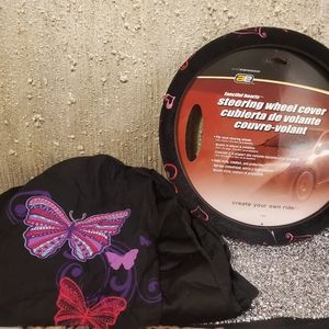 Butterfly seat cover and steering wheel cover